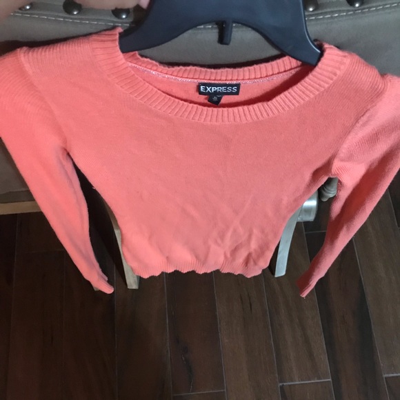 Express Sweaters - Coral longsleeve sweater Express Sweaters - Coral longsleeve sweater